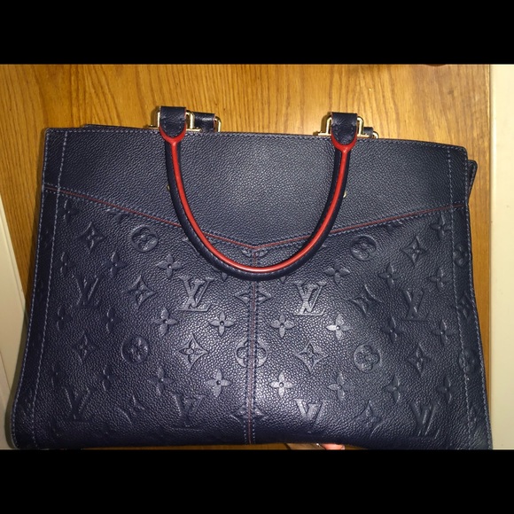 Navy Blue/ Red Louis Vuitton Sully - Picture 2 of 5